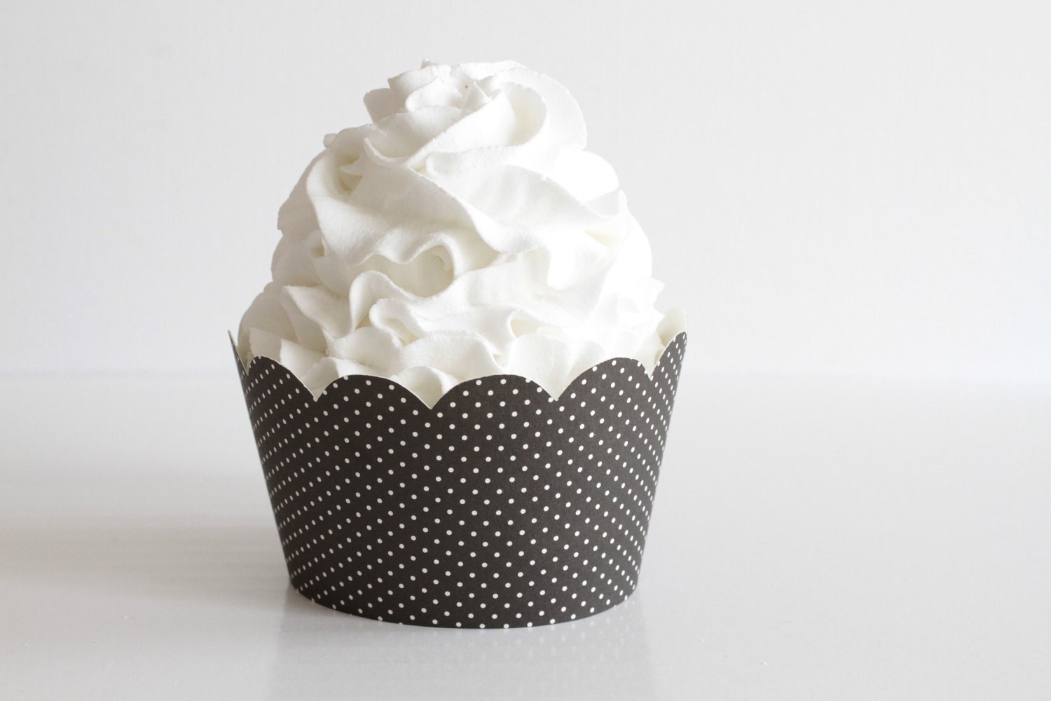 Black and Cream Tiny Polka Dot Cupcake Wrappers Il_170x135