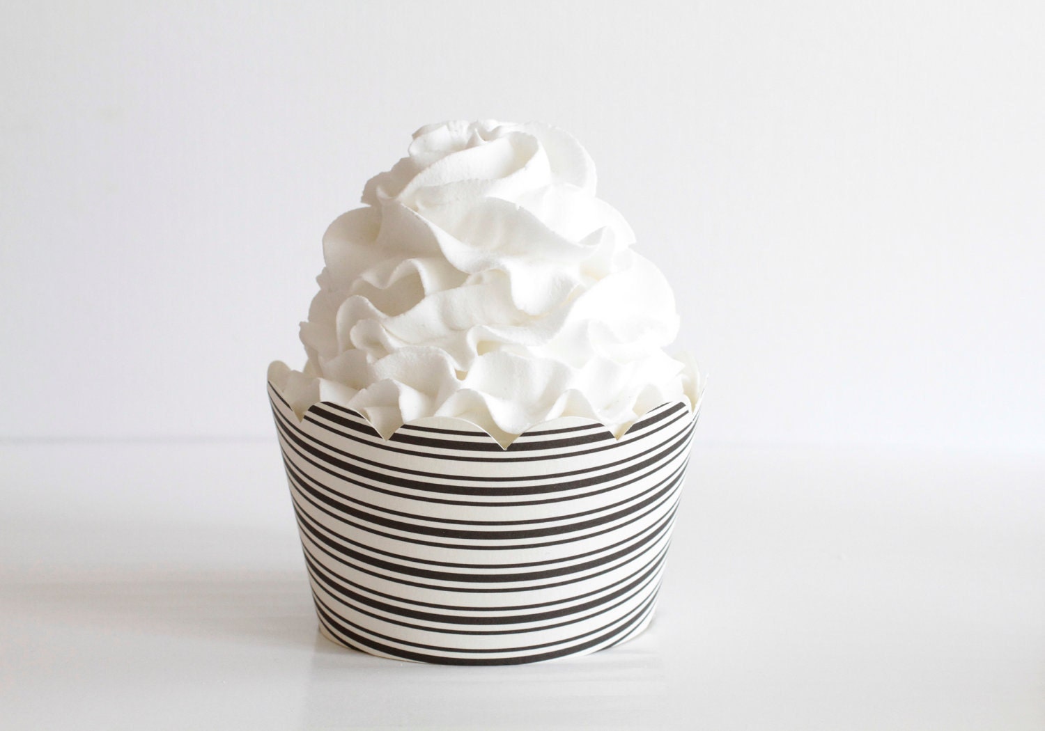Black and Cream Tiny Stripe Cupcake Wrappers Il_170x135