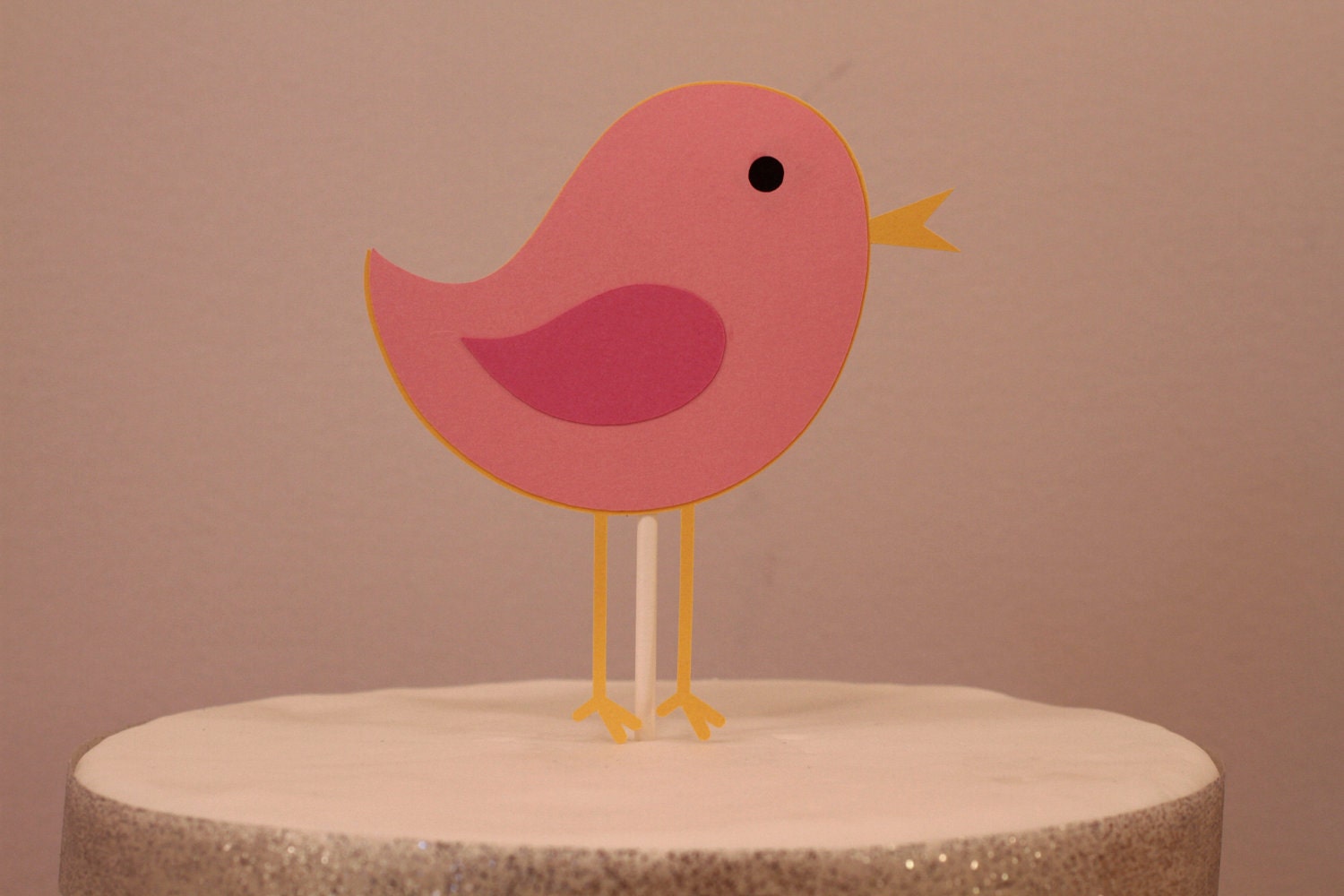 Pink Bird Cake Topper Il_570xn