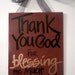 Hand-painted 6x8 canvas plaque with prayer of thanks