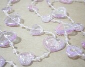 Purple Iridescent Heart Trim (flat back)