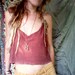 SALE gaia crop top. organic bamboo hemp blend. hand dyed color- desert rose. 'made to order'
