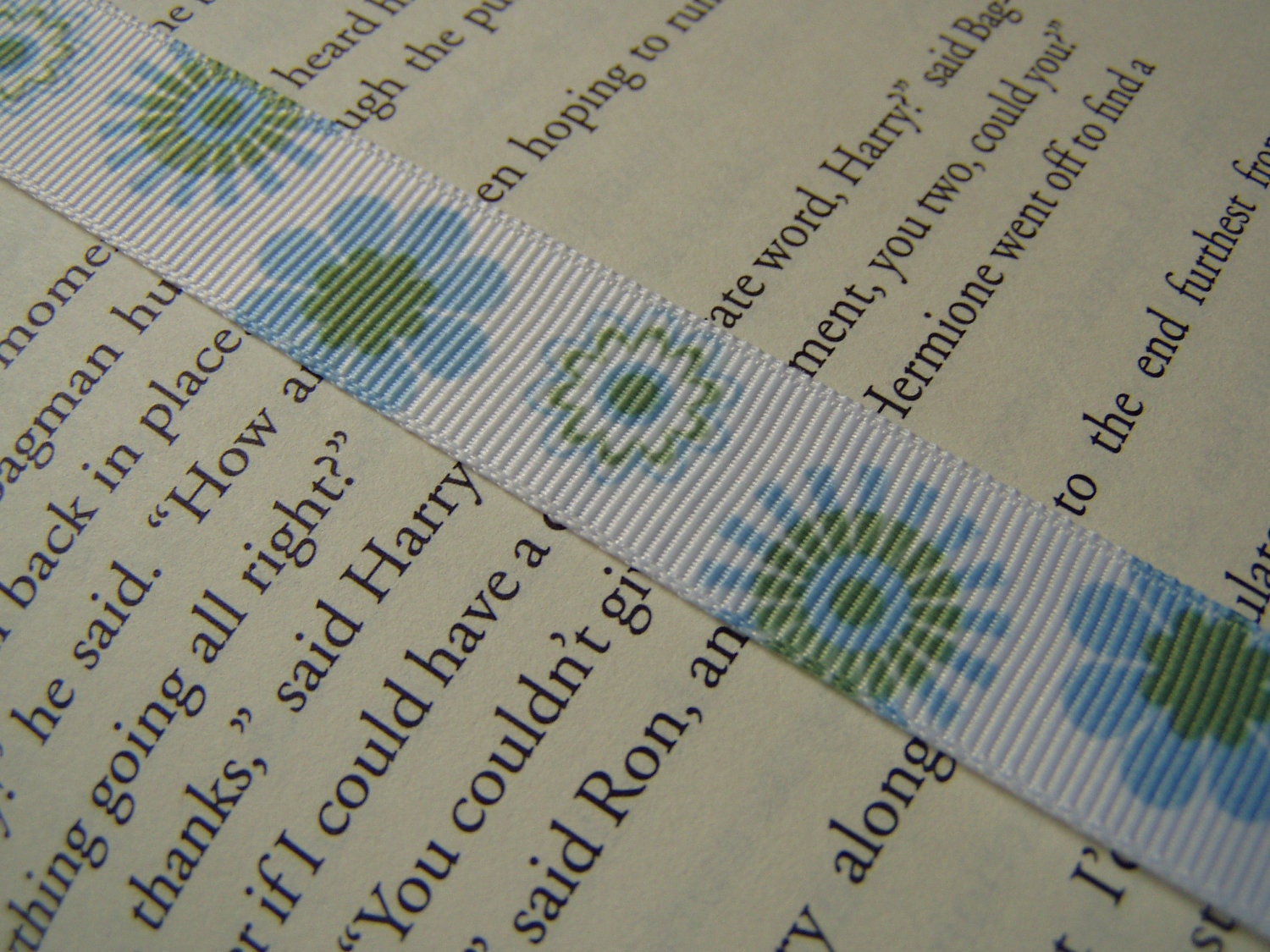floral book mark, ribbon bookmark, inspirational bookmark, courage wisdom ribbon bookmark