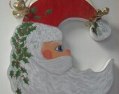 Santa/Ghost Wall/Door Decor, Hanging, Handpainted, Christmas and Halloween