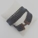 Free Shipping.. OOAK..boho. goth, Brown leather crochet long bracelet,