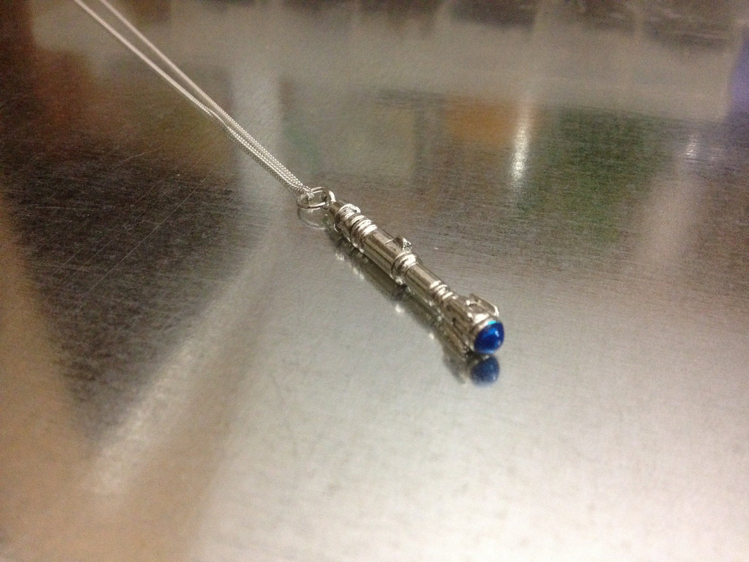 Interpreted Silver Plated 10 Pendant on Sterling Silver Necklace