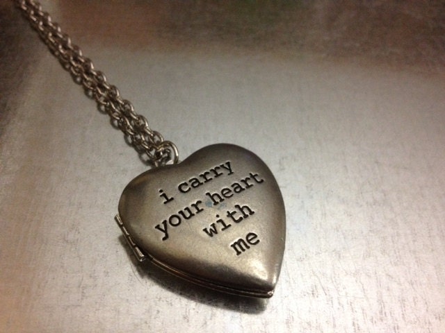 i carry your heart with me Locket Necklace