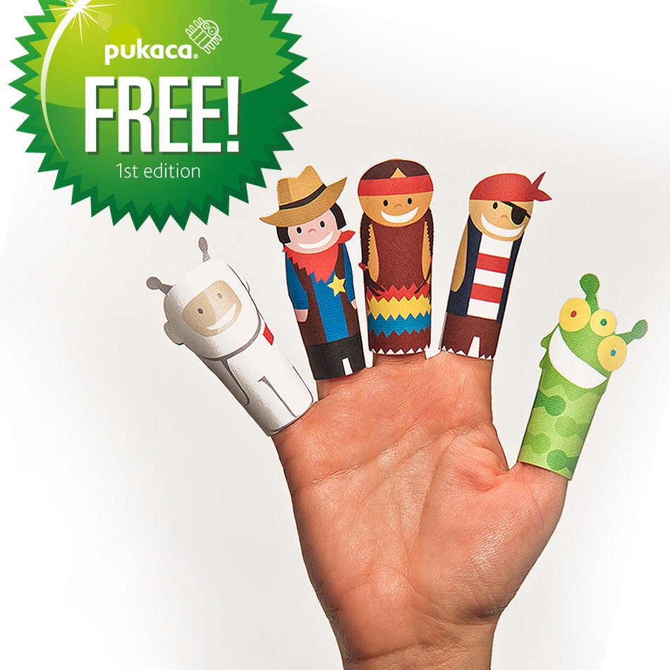 Goldilocks and the Three Bears Paper Theater - Printable PDF Toy - DIY Craft Kit Paper Toy with free Paper Finger Puppets - Party Favor