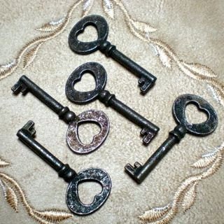 10 little Metal Skeleton Keys