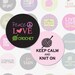 KNITTING AND CROCHETING - 1.313 Inch Circle Digital Collage Sheet for Button Makers No. 1246