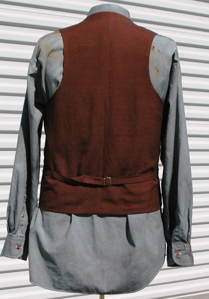 Time Traveler's Steampunk Vest Leather Collar