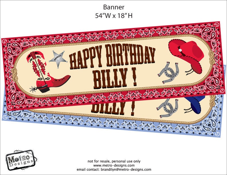 Cowboy - Printed Banner Il_570xn