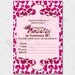 Pink/Purple Leopard Princess Invitation - 25qty  PRINTED - by Metro Events/Metro-Designs