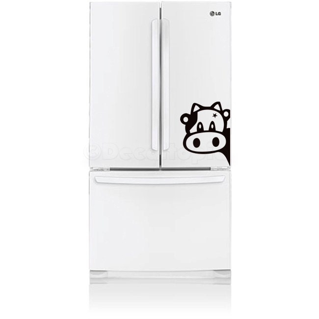 Peeping Cow Fridge Decal