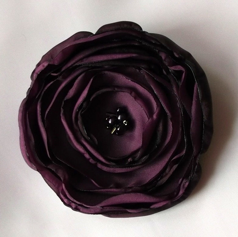 Handmade Brooch 'Purple Flower' , Home Decor for curtains, cushion cover, pillow case, Birthday Gift
