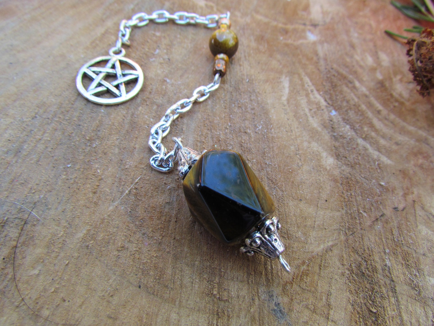 Genuine Tigers Eye Pendulum