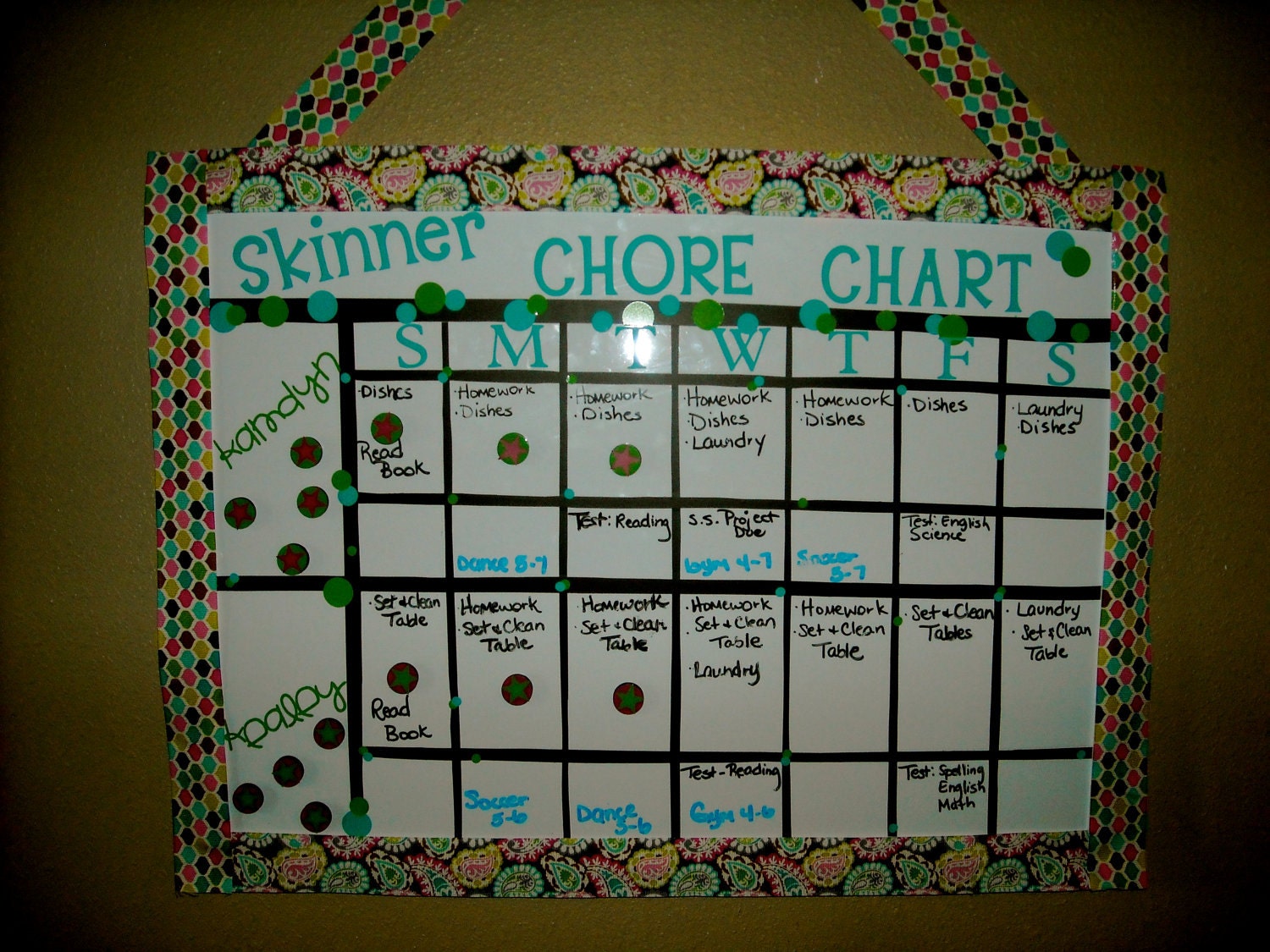 Personalized Chore Chart