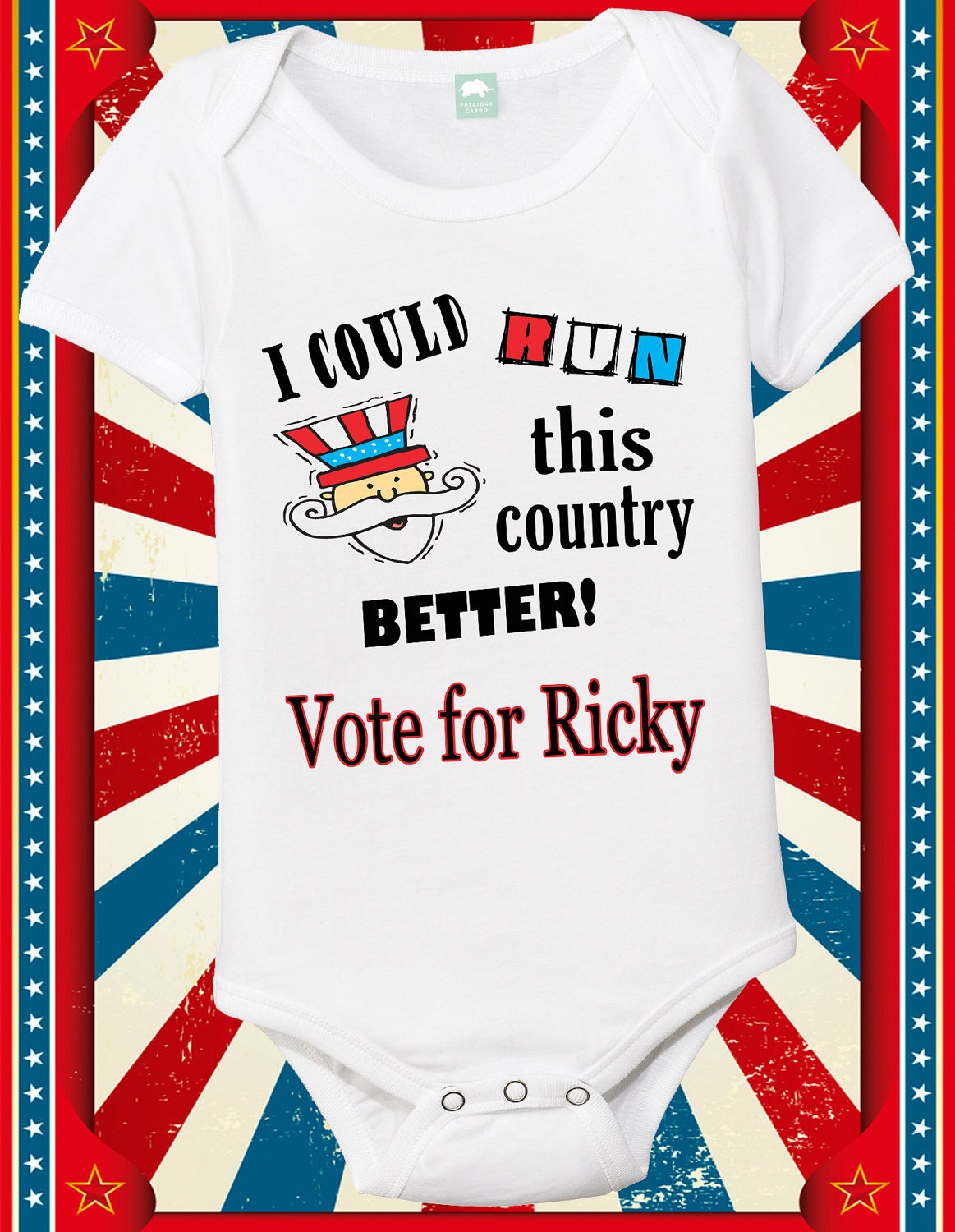 Personalized Funny Onesie Baby T Shirt Campaign Election Size 6 12 18 24 Month Cotton Short Sleeve