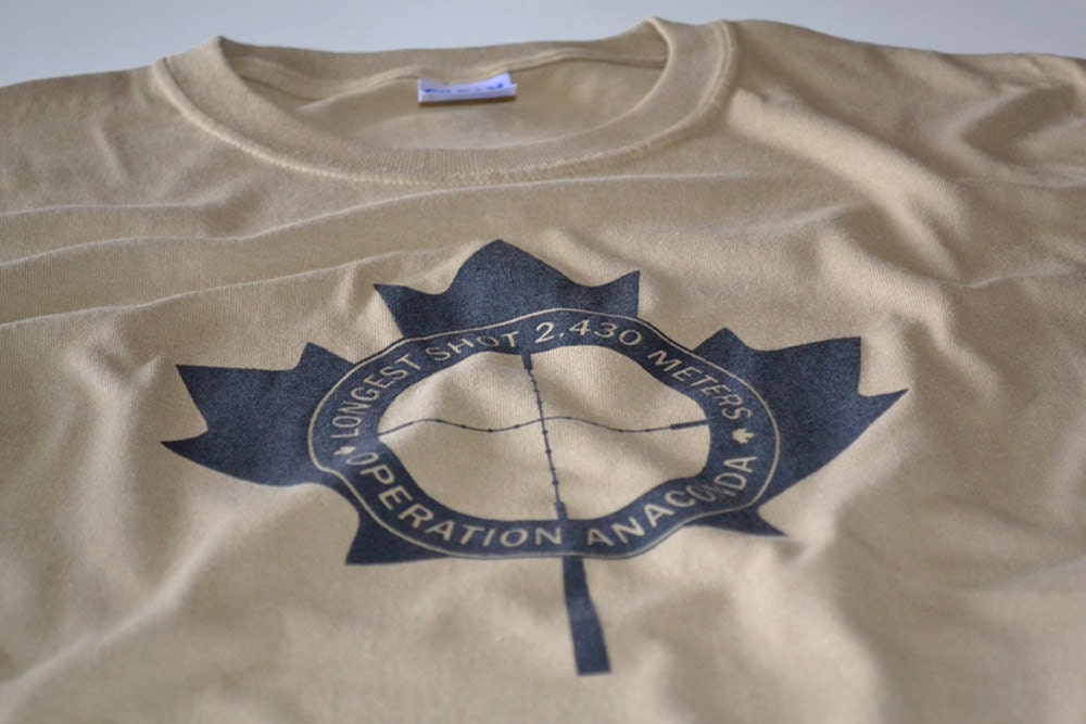 Longest Shot Canadian Sniper Record Shot military t shirt Canada forces shooter gun rifle tshirt gift husband boyfriend brother