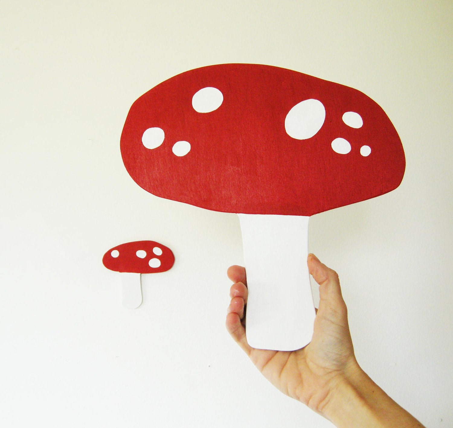 Two Red Mushrooms