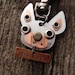 Keychain ID Key Chain Tag Boston Terrier Breed Dog Pet Lover Copper Aluminum Custom Rivets Stamped