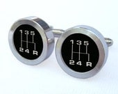 5 Speed Stick Cufflinks -- Driving Design Gift for wedding, groomsmen, and university graduation