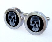 Skull Cufflinks -- X-ray Gift for wedding, groomsmen, and university graduation