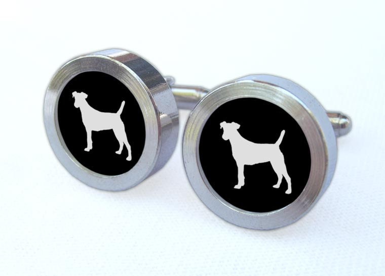 Jack Russell Terrier Cufflinks -- Animal Design Gift for wedding, groomsmen, and university graduation