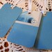 Christmas Gift Tags Upcycled Party Favor Tag Blue Winter Church Set of 12
