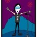 MARILYN MANSON POSTER - Glossy A3 poster of original pop art print