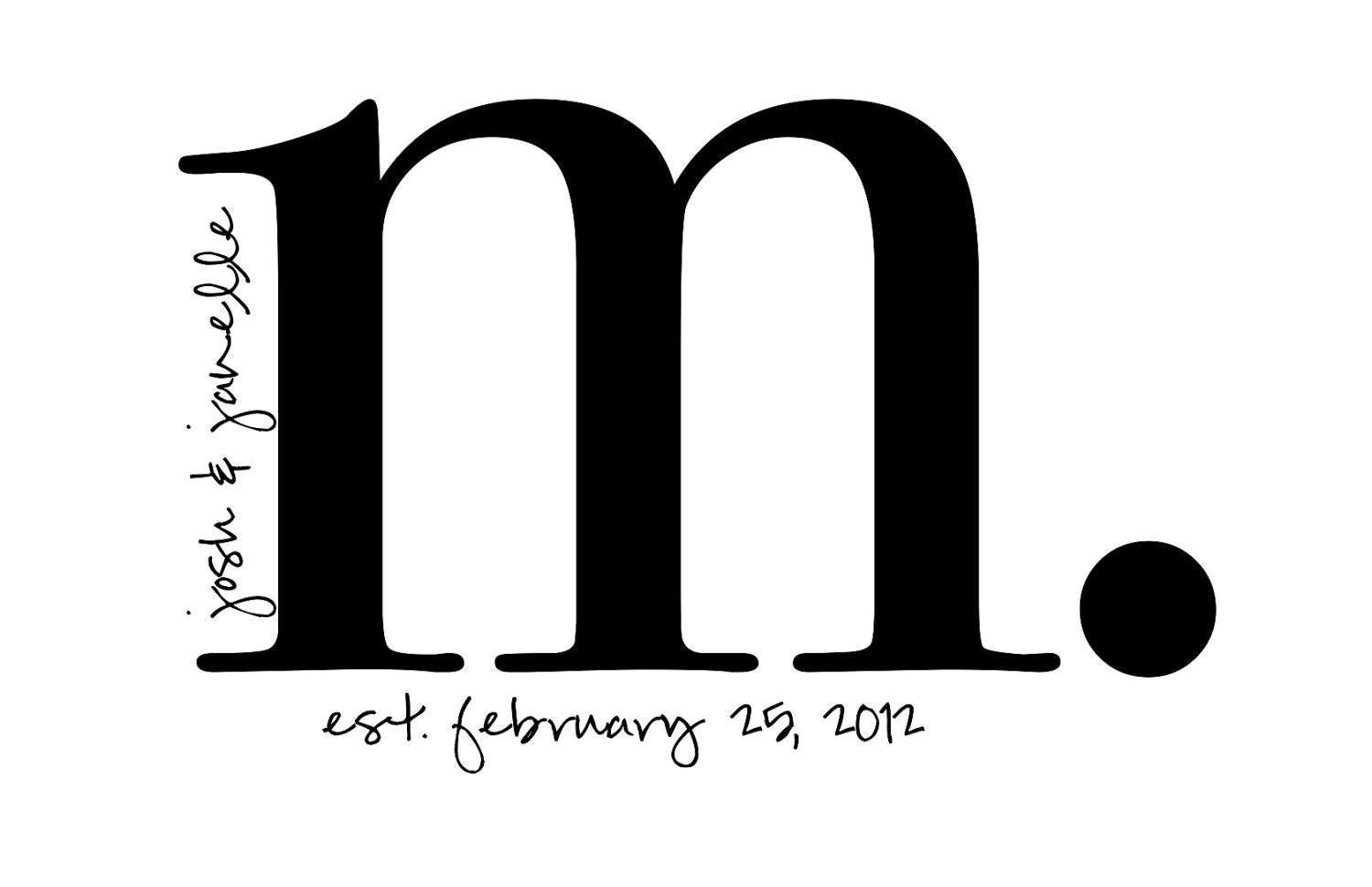 Printable Wall Art for Your Home Modern Monogram  8x10
