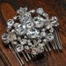 Rhombus Cross Glass Crystal Rhinestone Wedding Bridal Dress Belt Sash Buckle Hair Buckle Flower Floral Hair Comb BRH00094
