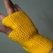 Yellow  Fingerless Gloves Armwarmers Hand Knit Chic Winter Accessories Winter Fashion
