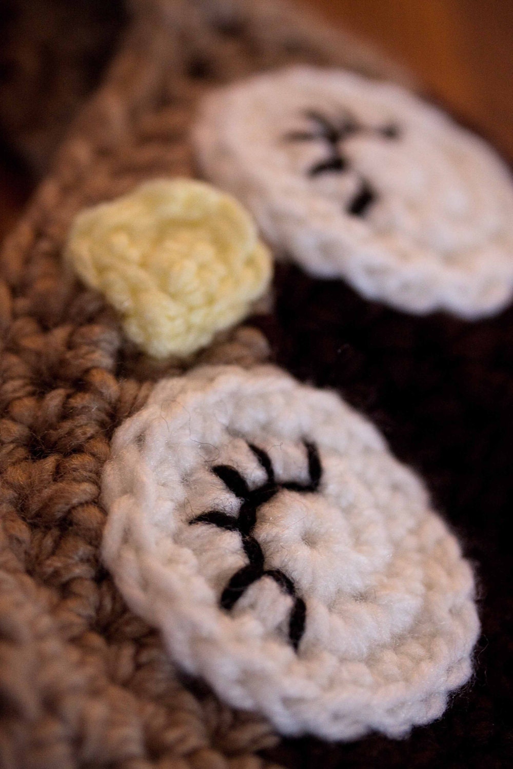 Crochet Baby Boy Sleepy Owl Hat Photo Prop with Ear Flaps. Newborn Size 3-6 mos. Hoot, Hoot.