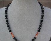 Black Onyx & Swarovski Crystal Necklace