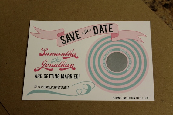 DIY Printable SCRATCH OFF Save the Date - Lovely Little Party - you choose color