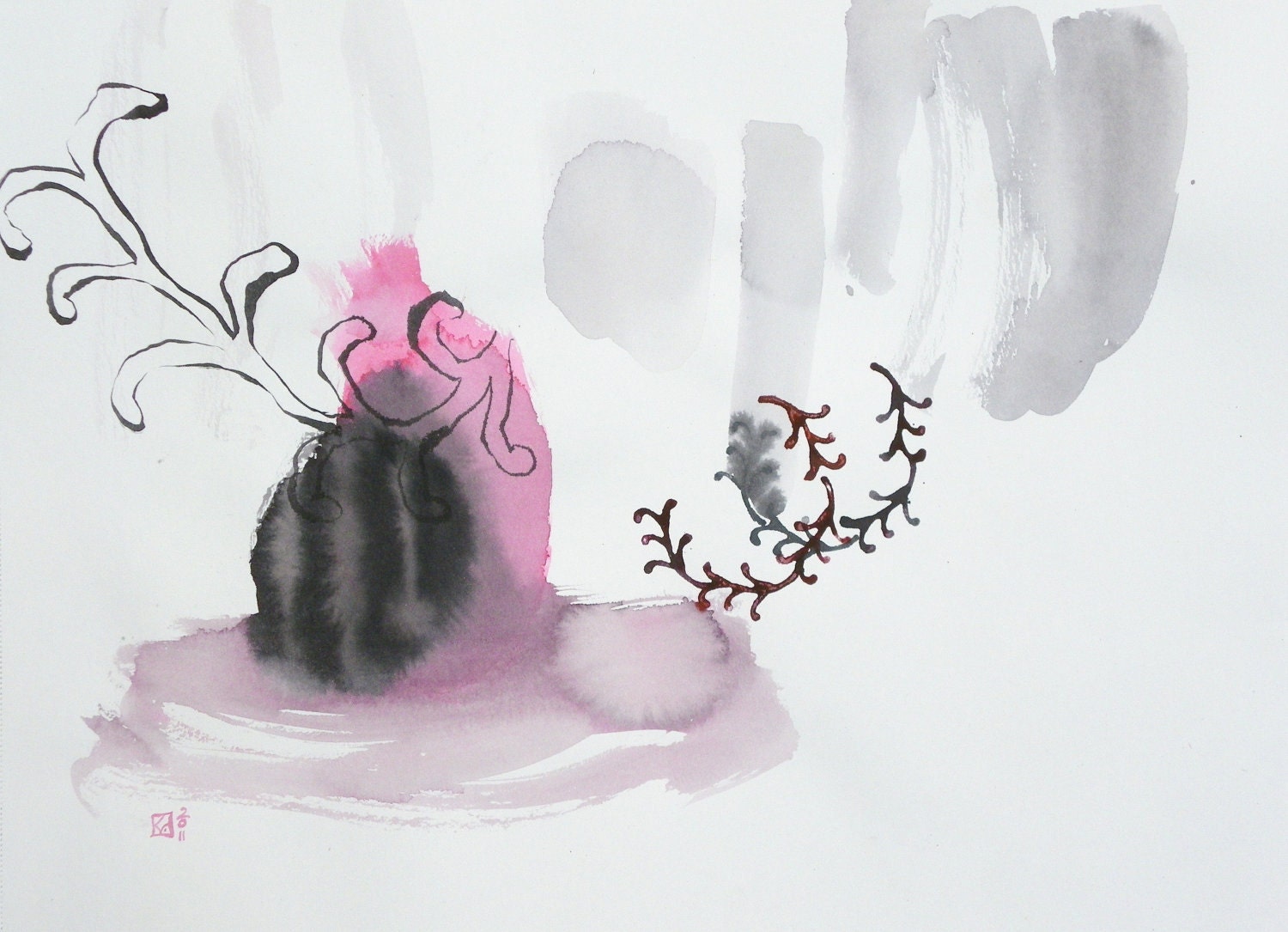 Step ahead (original watercolor)