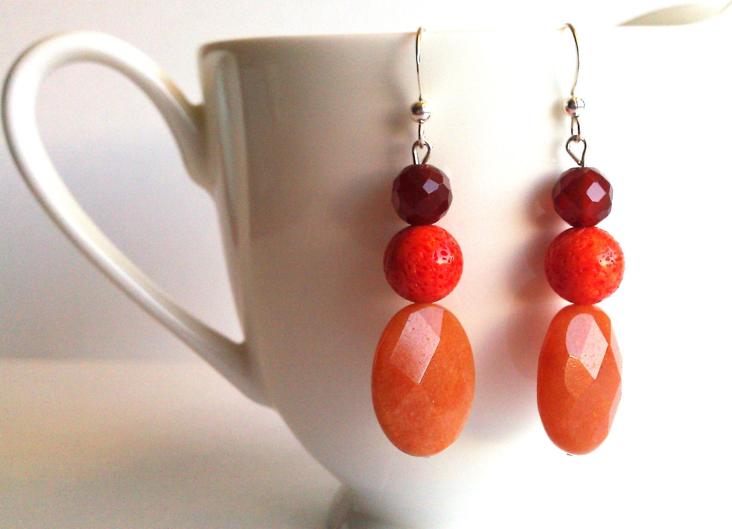 coral earrings