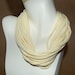 Upcycled T-Shirt Necklace / Scarf in Buttercream Pastel Yellow