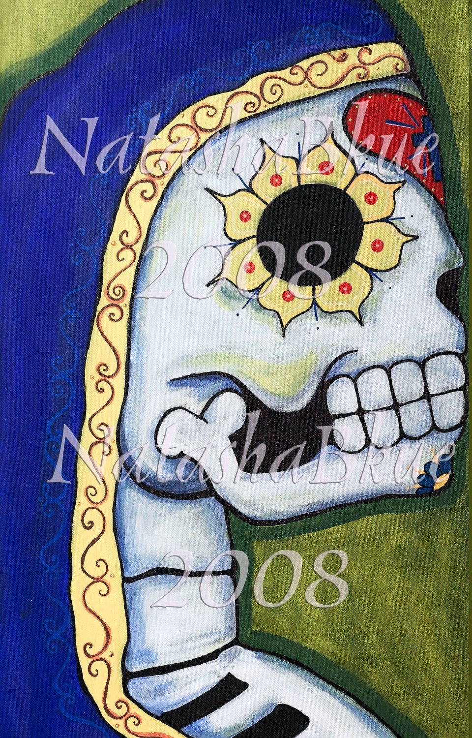 Day of the Dead Mary Sugar Skull Skeleton print