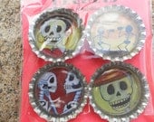 Day of the Dead Bottle Cap Magnet Set