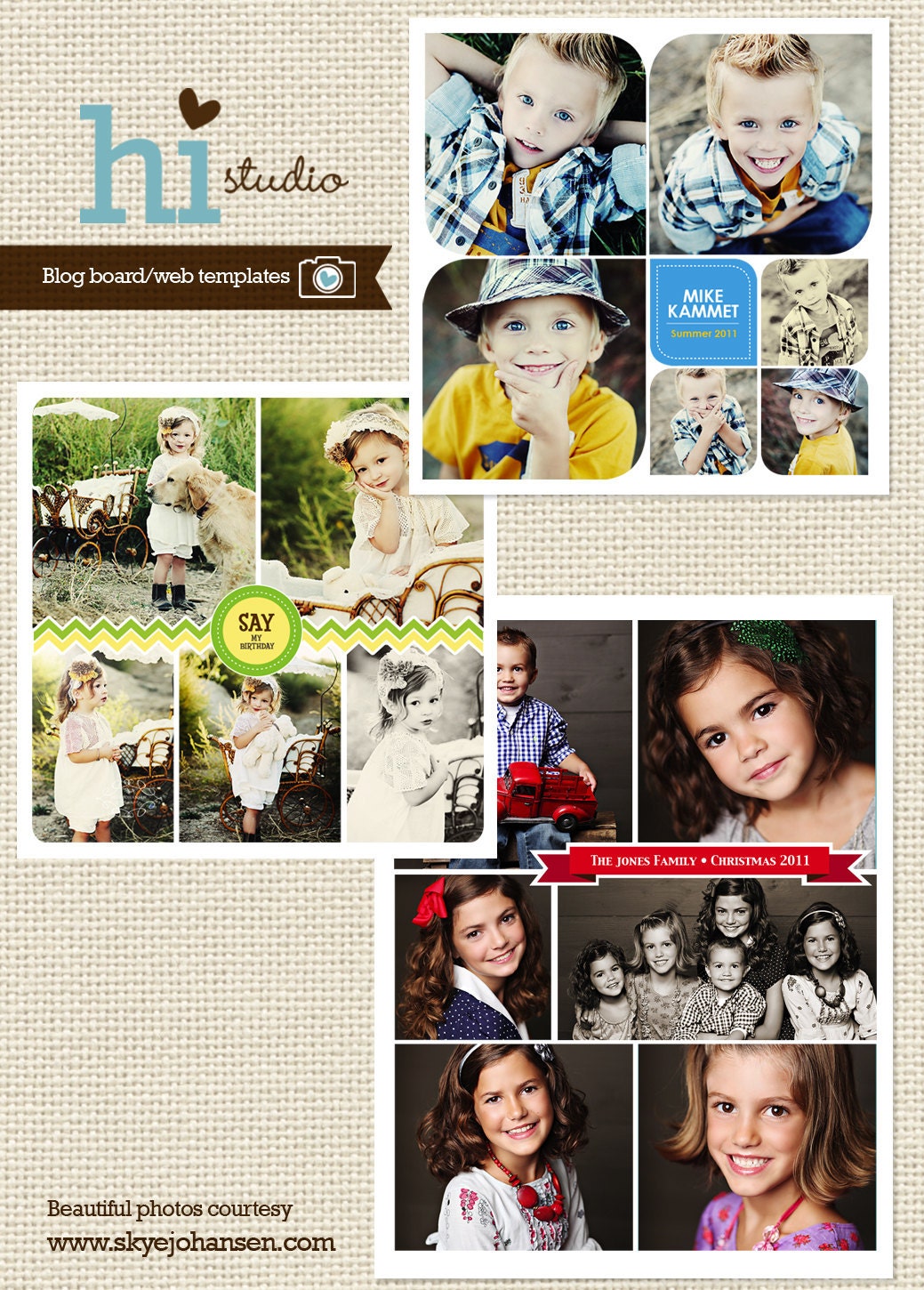 Blog Board Template for photographers