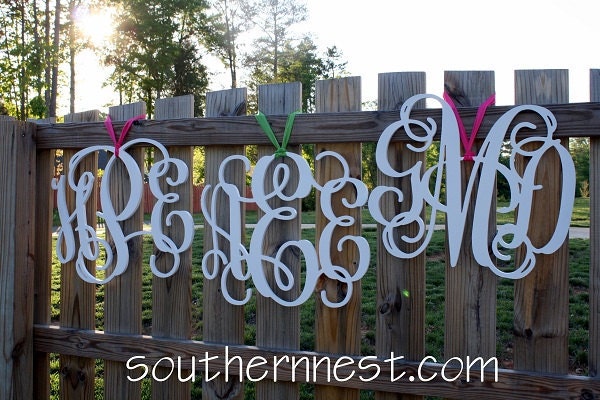 Unfinished "The Prep" Large, Thick Wooden Monogram-Monogram your Home