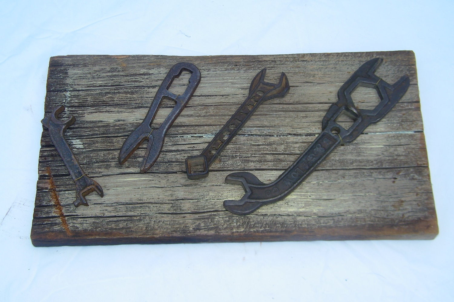 Antique Tool Mounted on Barn Board