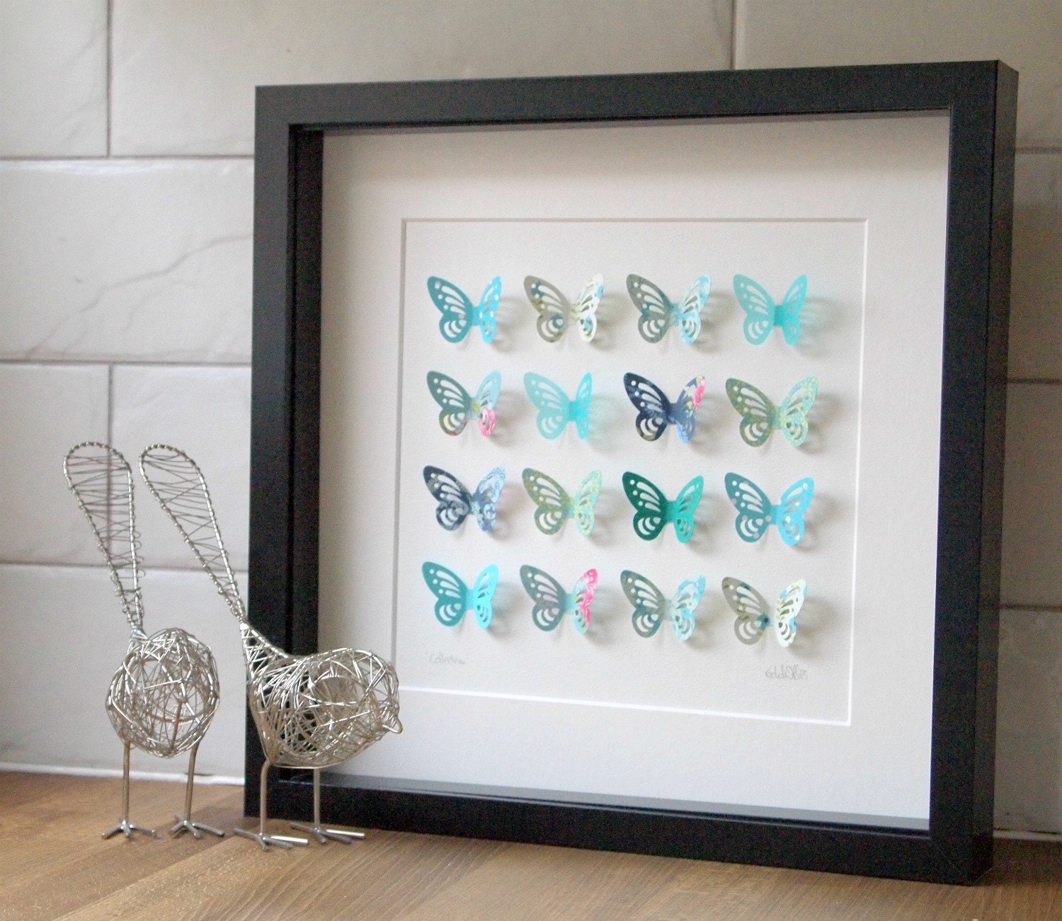 Turquoise butterfly collection