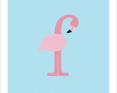 F is for Flamingo - 8x10 PRINT
