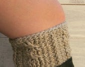 PATTERN Boot Cuffs Crochet Cable