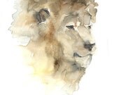 Lion Painting - 5x7 Print from Original