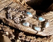 SALE Vintage Native American Mex Sterling turquoise bracelet