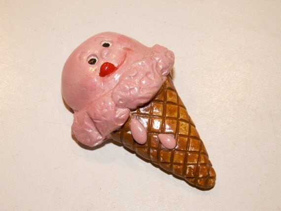 Ice Cream Cone magnet Handcrafted